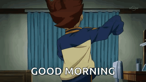 Cartoon Character Saying Good Morning