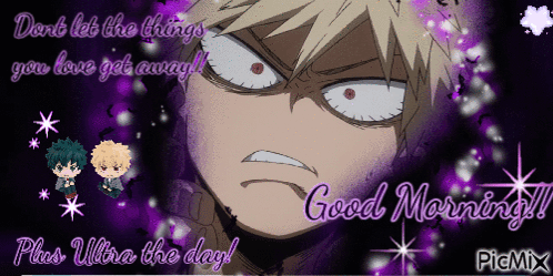 Cartoon Character Saying Good Morning Plus Ultra The Day GIF