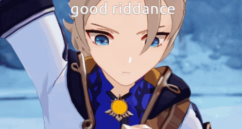 Cartoon Character Saying Good Riddance GIF