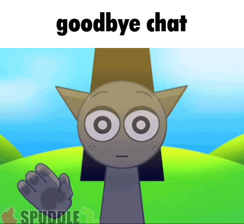 Cartoon Character Saying Goodbye Chat In Field GIF