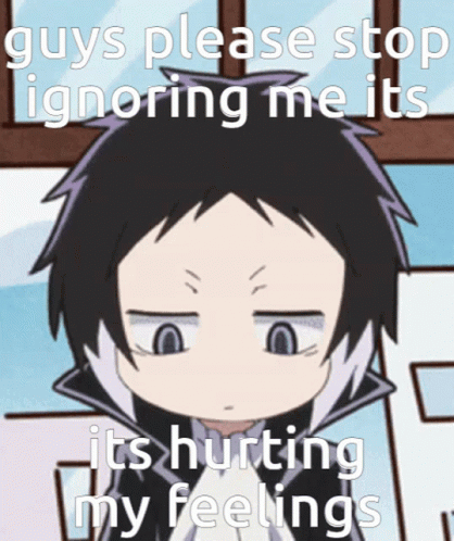 Cartoon Character Saying Guys Please Stop Ignoring Me