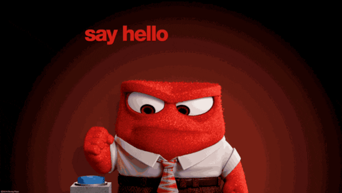 Cartoon Character Saying Hello