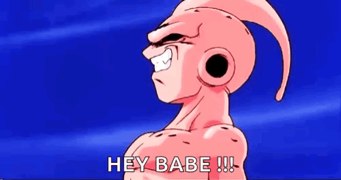 Cartoon Character Saying Hey Babe Blue Background