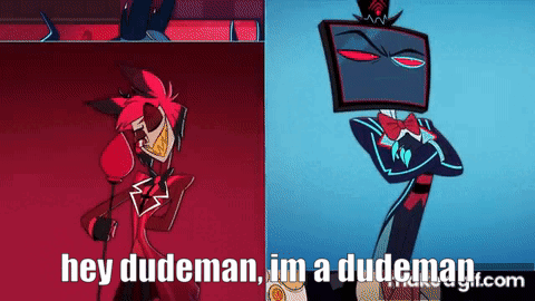 Cartoon Character Saying Hey Dudeman I'm a Dudeman