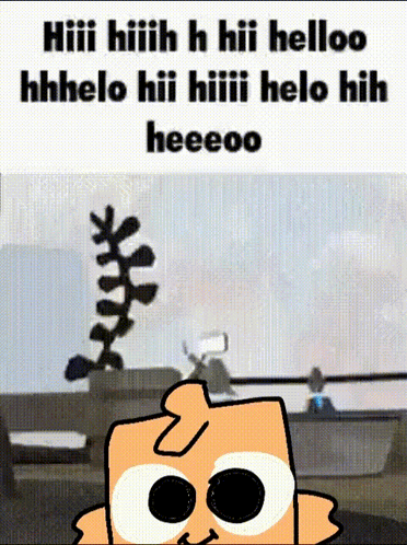 Cartoon Character Saying Hii