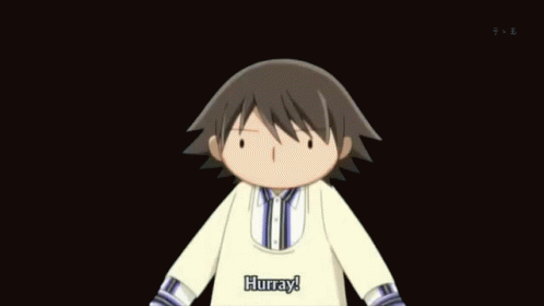 Cartoon Character Saying Hurray