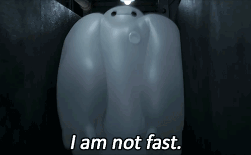 Cartoon Character Saying I Am Not Fast