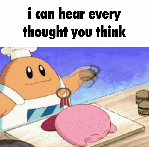 Cartoon Character Saying I Can Hear Every Thought