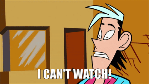 Cartoon Character Saying I Can't Watch