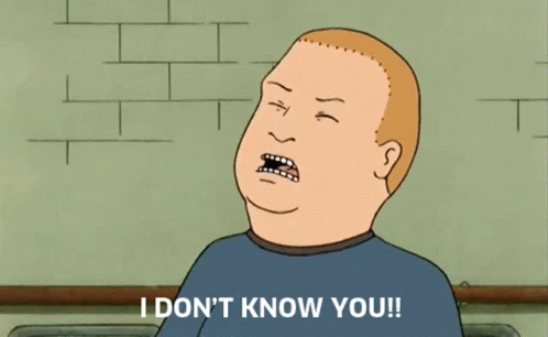Cartoon Character Saying I Don't Know You
