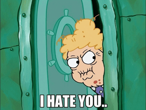 Cartoon Character Saying I Hate You