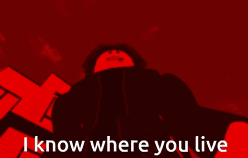 Cartoon Character Saying I Know Where You Live Red Sun GIF
