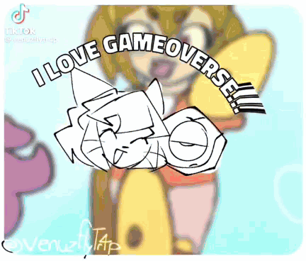 Cartoon Character Saying I Love Game Overse