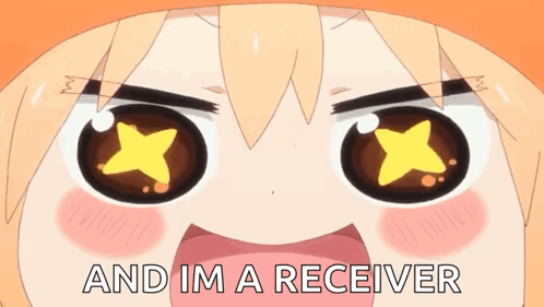 Cartoon Character Saying I'm a Receiver