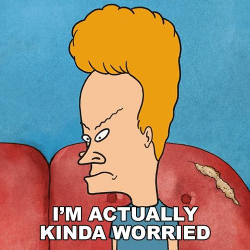 Cartoon Character Saying I'm Actually Kinda Worried GIF