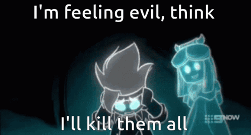 Cartoon Character Saying I'm Feeling Evil GIF