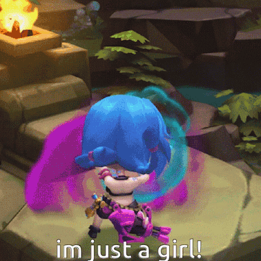 Cartoon Character Saying I'm Just A Girl GIF