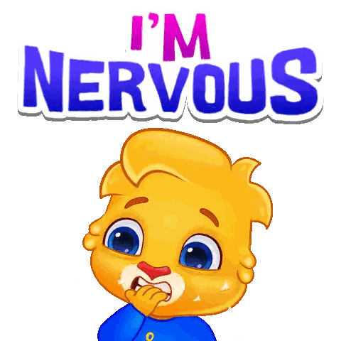 Cartoon Character Saying I'm Nervous