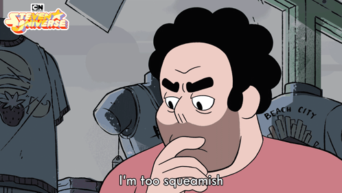 Cartoon Character Saying I'm Too Squeamish Beach City Shirt