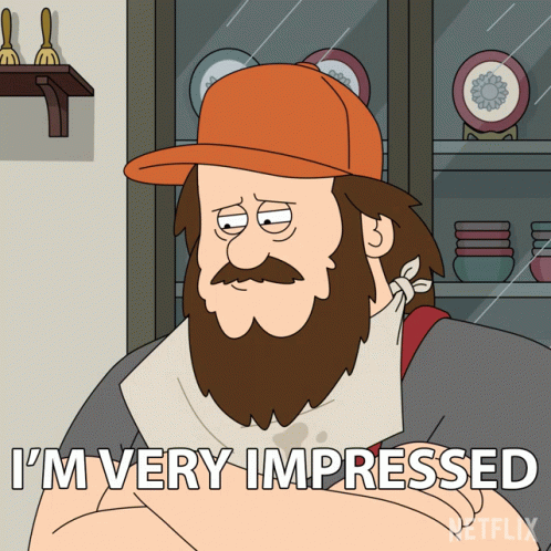 Cartoon Character Saying I'm Very Impressed