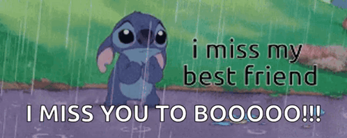 Cartoon Character Saying I Miss You