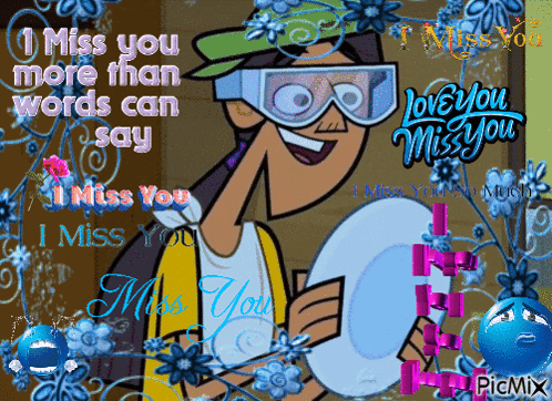 Cartoon Character Saying I Miss You More GIF