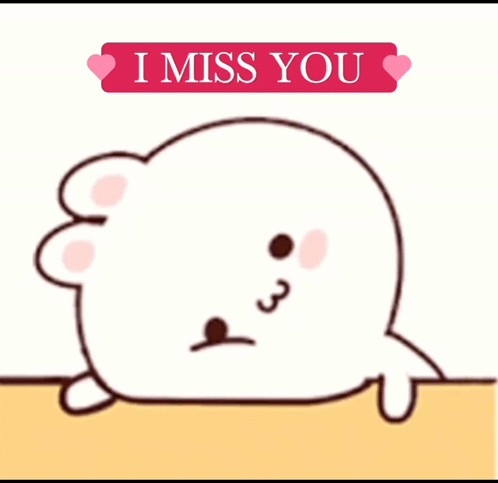 Cartoon Character Saying I Miss You