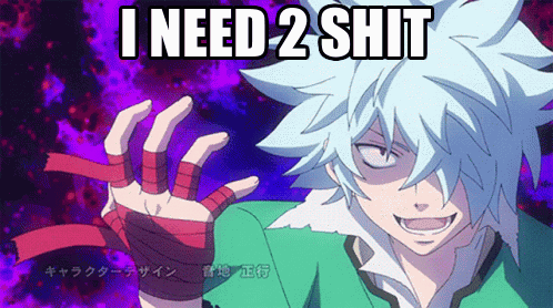 Cartoon Character Saying I Need 2 Shit