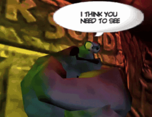 Cartoon Character Saying I Think You Need To See GIF