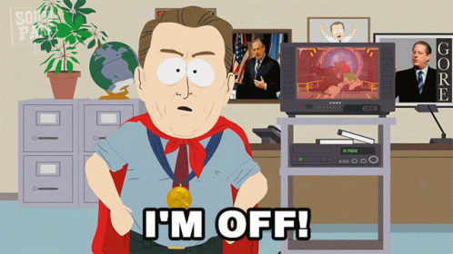Cartoon Character Saying Im Off