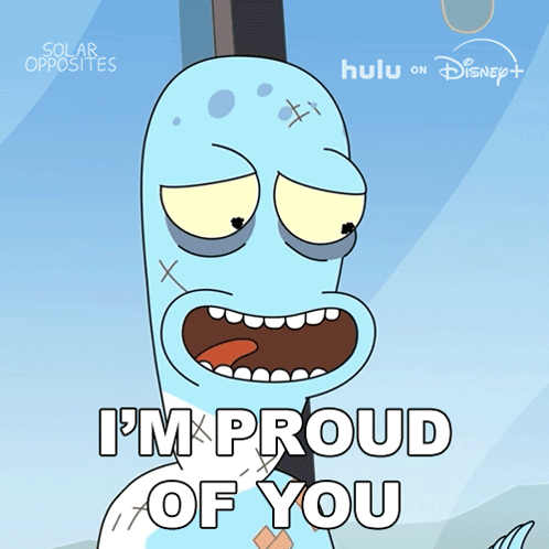Cartoon Character Saying Im Proud Of You