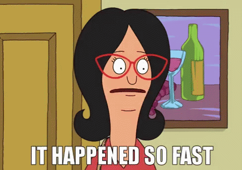 Cartoon Character Saying It Happened Fast