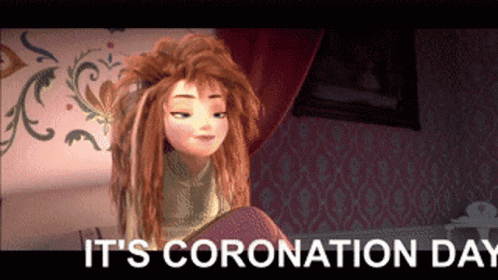 Cartoon Character Saying It's Coronation Day