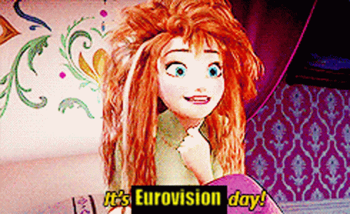 Cartoon Character Saying It's Eurovision Day