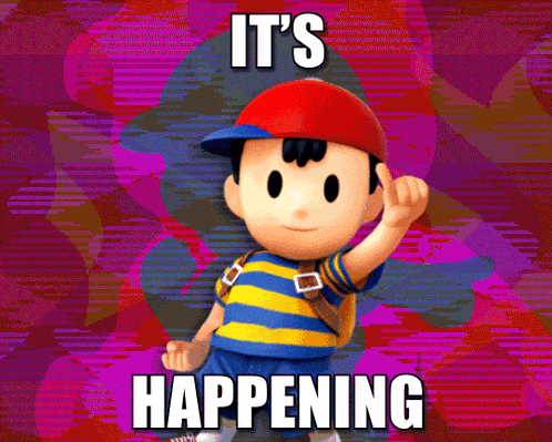 Cartoon Character Saying It's Happening GIF