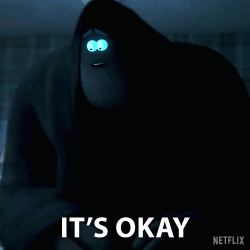 Cartoon Character Saying It's Okay Netflix Poster
