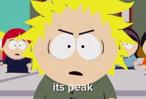Cartoon Character Saying Its Peak to Children