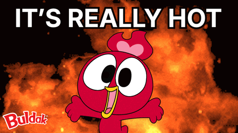 Cartoon Character Saying Its Really Hot