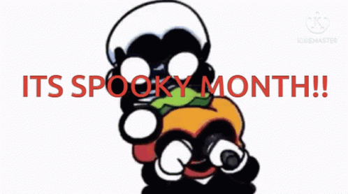 Cartoon Character Saying Its Spooky Month