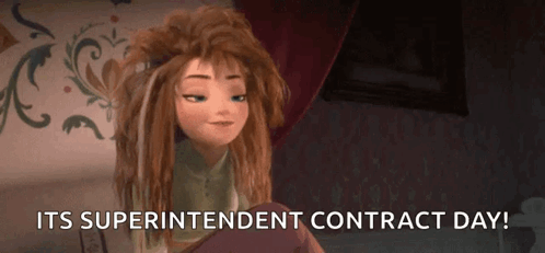 Cartoon Character Saying Its Superintendent Contract Day