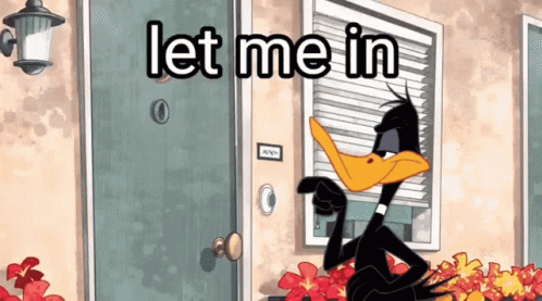 Cartoon Character Saying Let Me In
