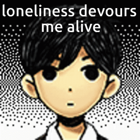 Cartoon Character Saying Loneliness Devours Me Alive