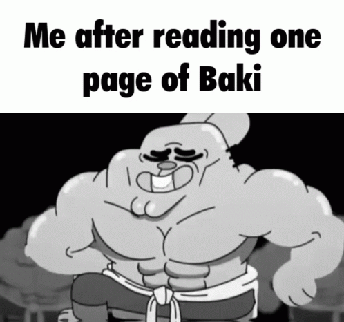 Cartoon Character Saying Me After One Page of Baku