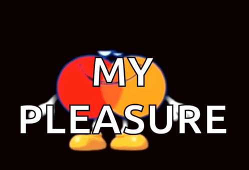 Cartoon Character Saying My Pleasure