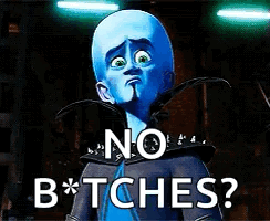 Cartoon Character Saying No Bitches