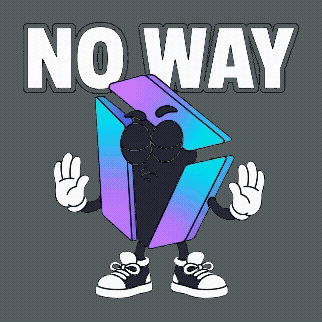 Cartoon Character Saying No Way