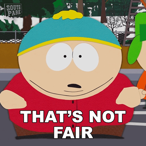 Cartoon Character Saying Not Fair