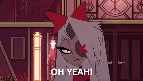 Cartoon Character Saying Oh Yeah in Doorway