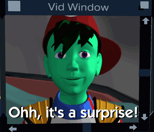 Cartoon Character Saying Ohh It's a Surprise