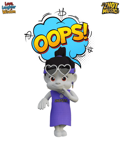 Cartoon Character Saying Oops